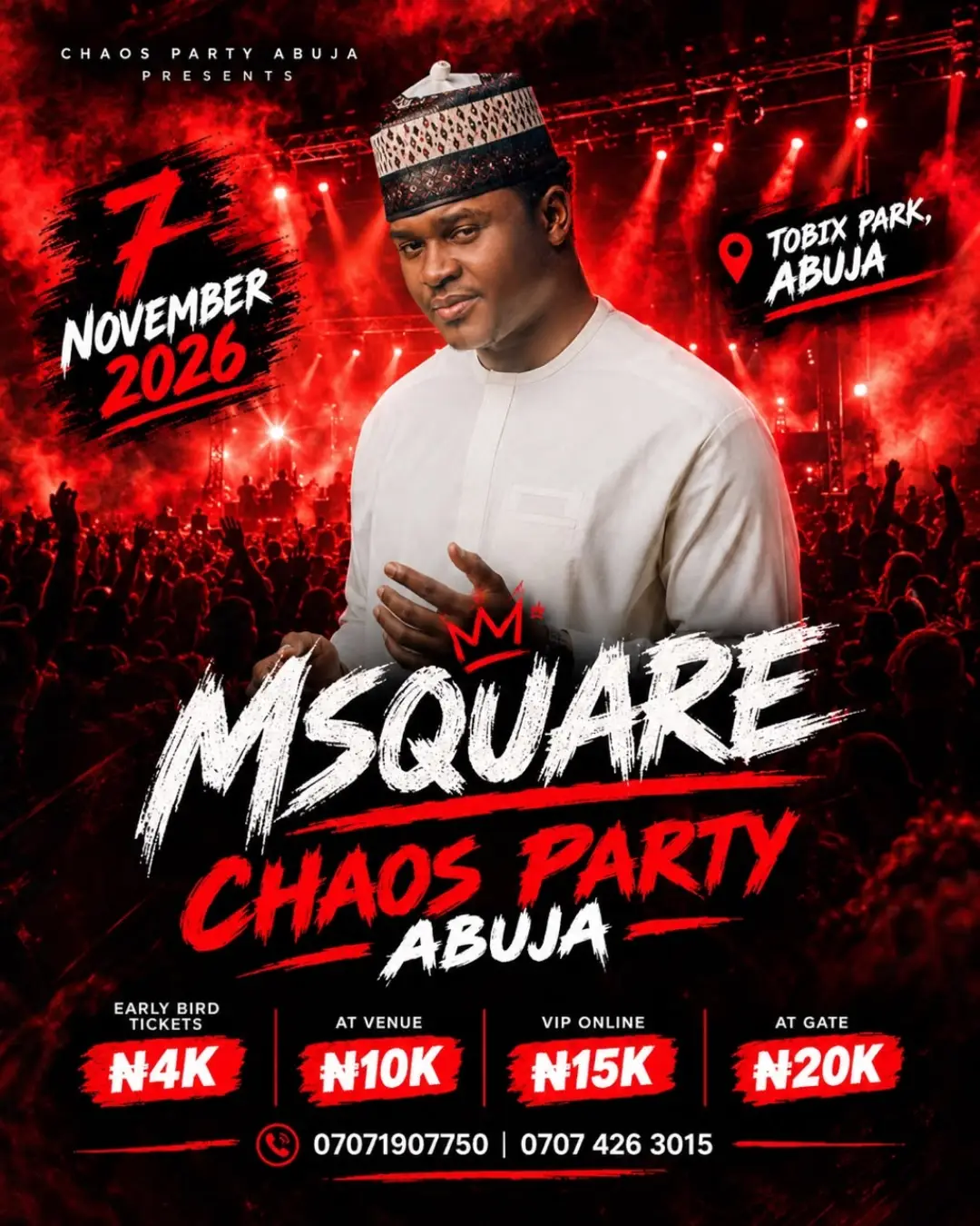 Chaos Party Abuja ft. Msquare poster