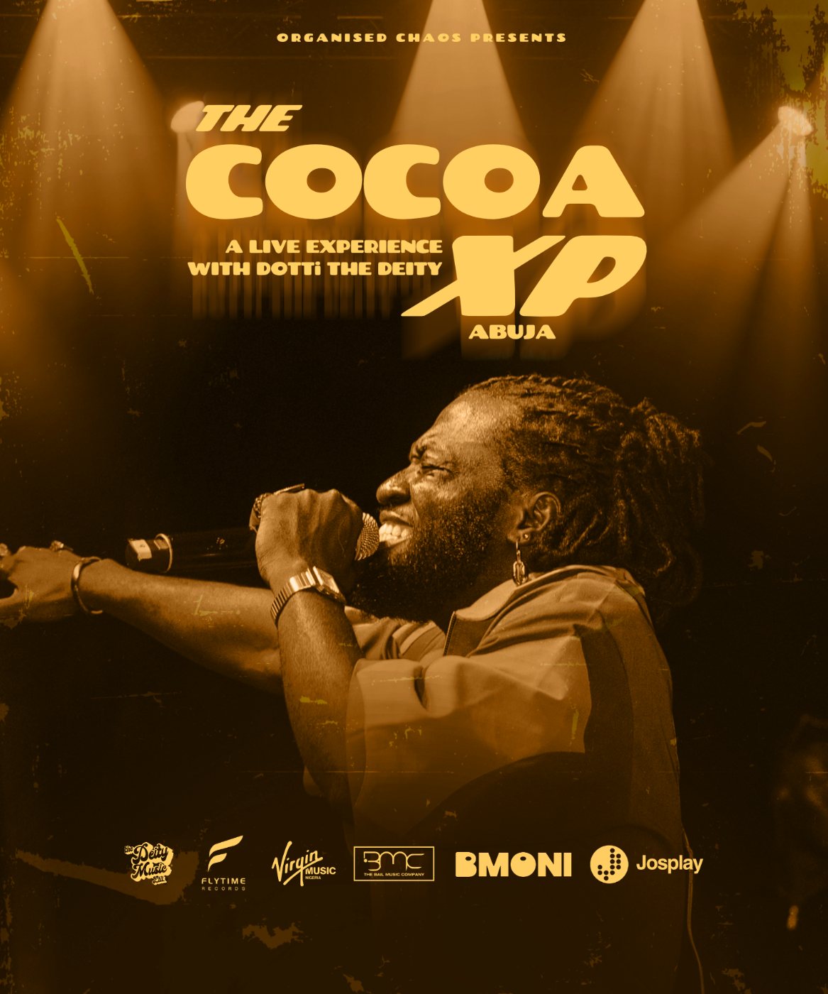 Official promotional flyer for COCOA XP — DOTTi The Deity Live