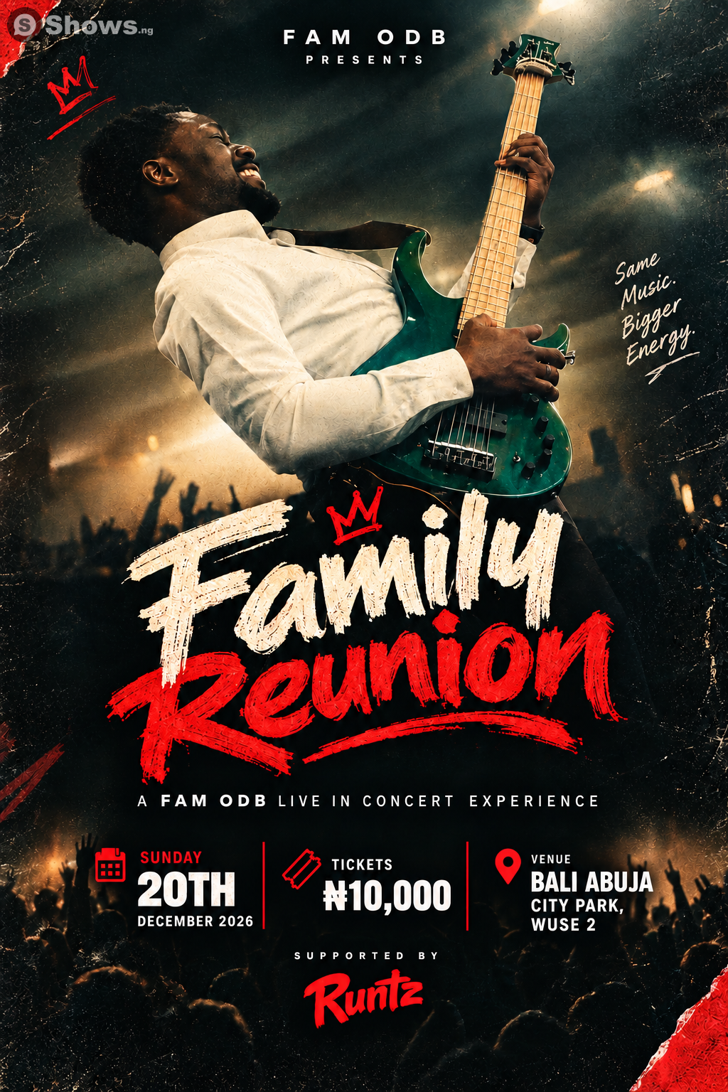 Family Reunion: Fam ODB live, 20 December 2026, Bali Abuja
