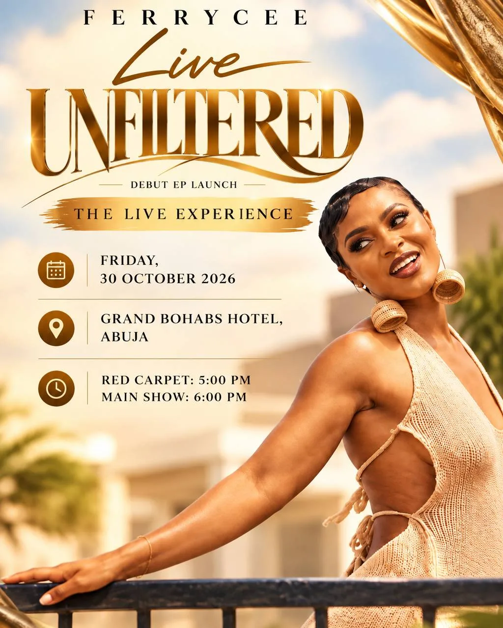 Ferrycee Live Unfiltered — Debut EP Launch poster