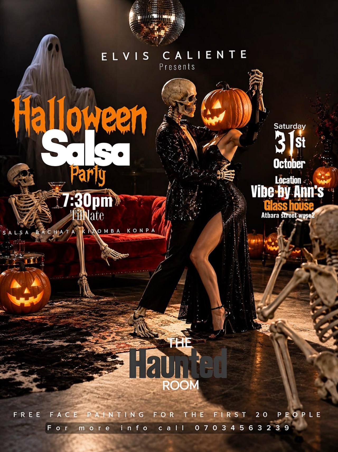 Halloween Salsa Party — The Haunted Room poster