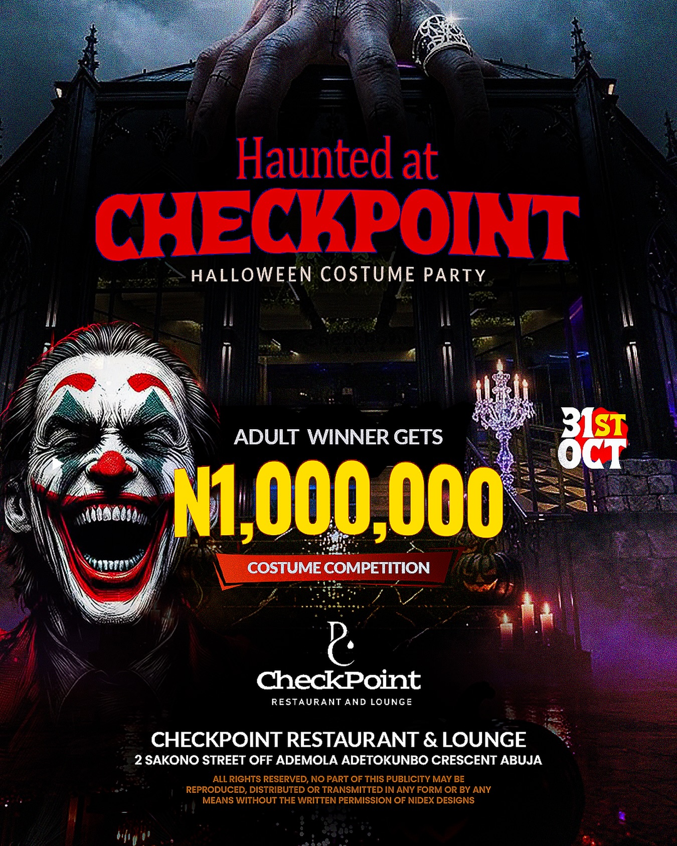 Haunted Checkpoint — Halloween Costume Party poster