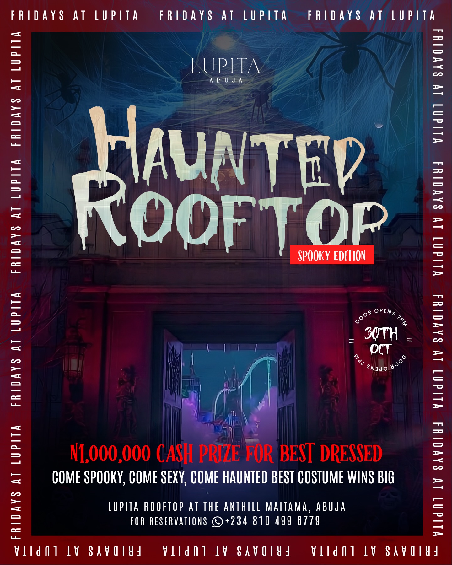 Haunted Rooftop — Lupita Halloween Party poster