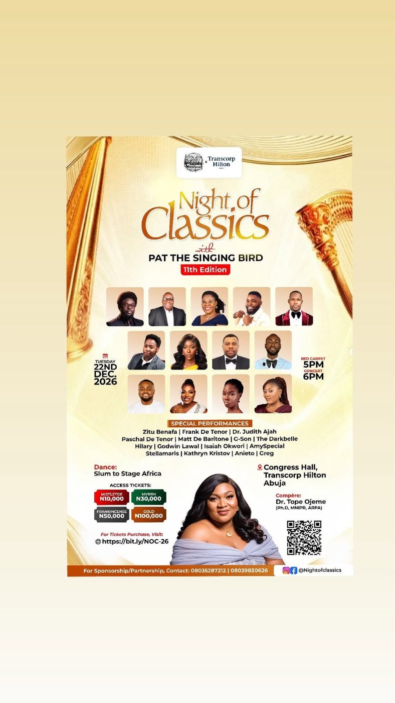 Official promotional flyer for Night of Classics