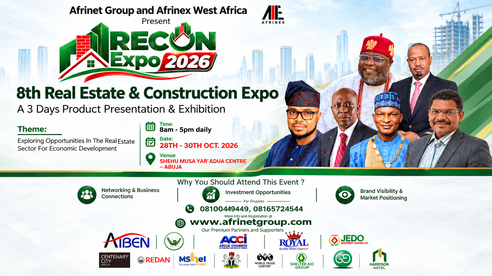 RECON Expo 2026 Abuja (8th Real Estate and Construction Expo) poster
