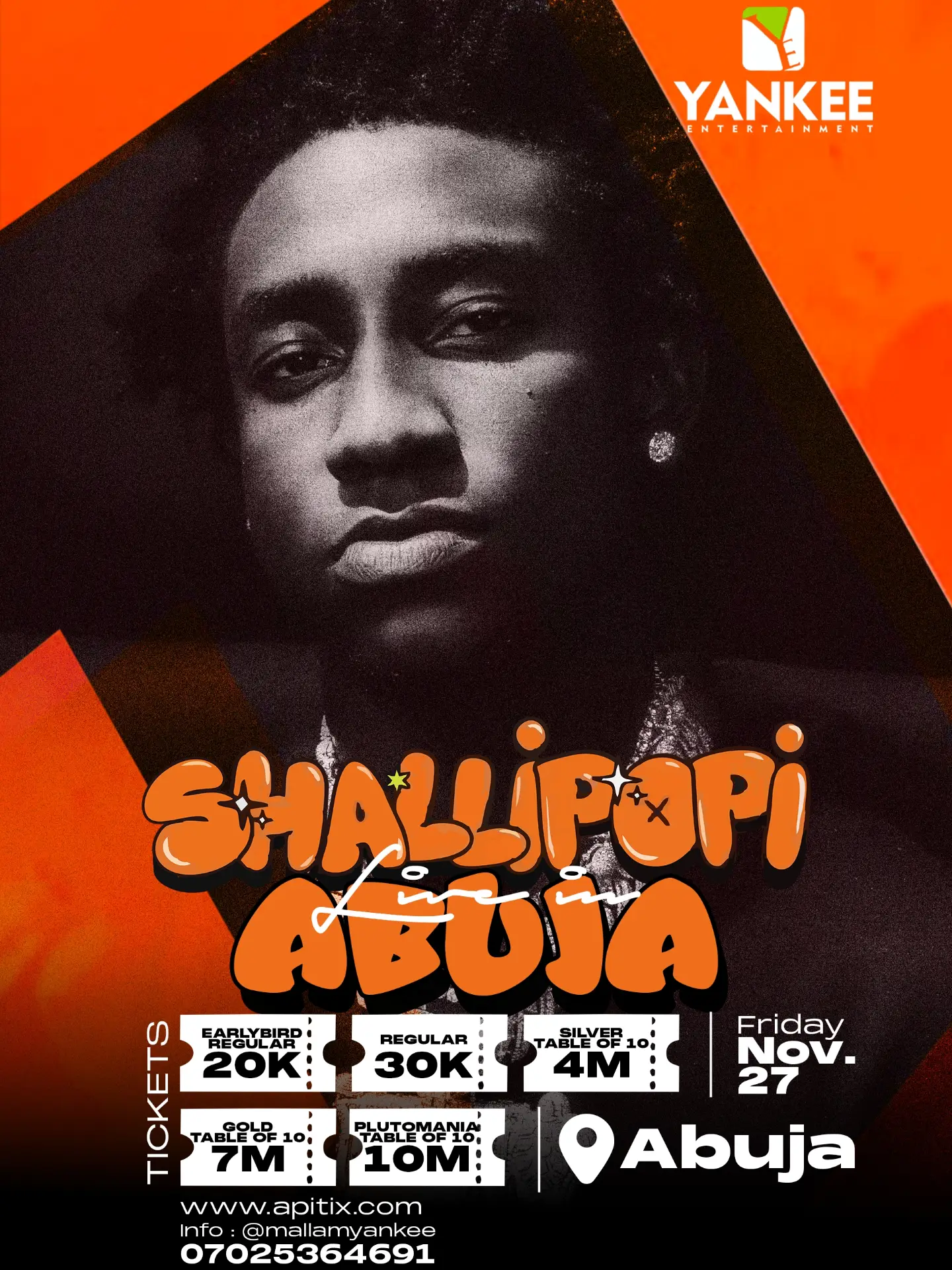 Shallipopi Live in Abuja poster