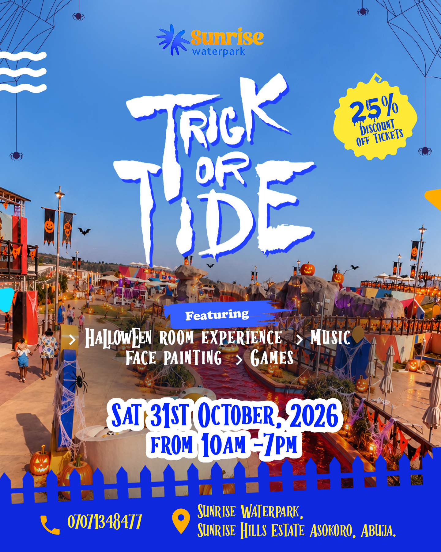 Trick or Tide — Halloween Day at Sunrise Waterpark poster