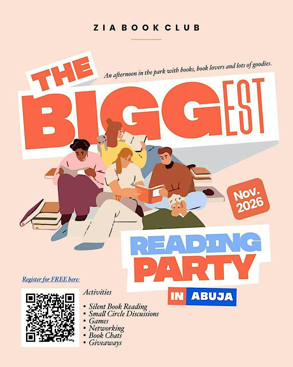 Zia Bookclub Reading Party poster